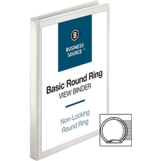 Business Source Round-ring View Binder 1/2 Binder Capacity 8 1/2 x 11 Sheet Size