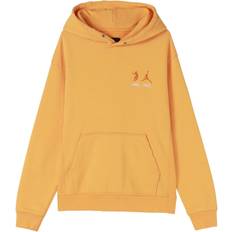 Jordan Unisex Jumpers Jordan Air Jordan x Union Crossover Casual Pullover Solid Color Logo Hooded Long Sleeves - Yellow