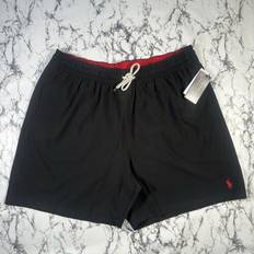 Polo Ralph Lauren Red Swimwear Polo Ralph Lauren Mens Traveler Swim Shorts - Black