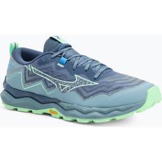 Mizuno Men Shoes Mizuno Wave Daichi 9 Trail Running Shoes - Vintage Indigo/Neo Mint