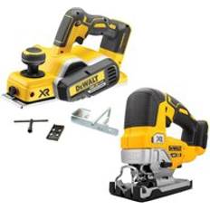 Dewalt DCP580N 18V XR Cordless Brushless Planer & Fence & DCS334N Jigsaw Bare