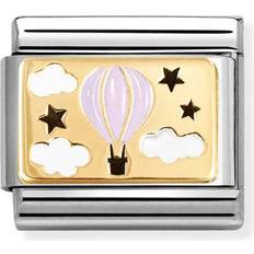 Guld - Pink Charms & Vedhæng Nomination Hot Air Balloon - Pink Charm - Gold