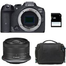 Canon Appareils Photo Sans Miroir Canon EOS R7 + RF-S 18-45mm F4.5-6.3 IS STM + Sac + Carte SD 8 Go