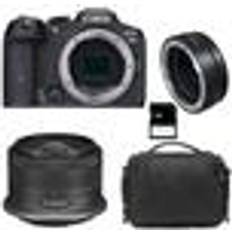 Canon Appareils Photo Sans Miroir Canon EOS R7 + RF-S 18-45mm F4.5-6.3 IS STM + Sac + Carte SD 8 Go + Bague EF-EOS R