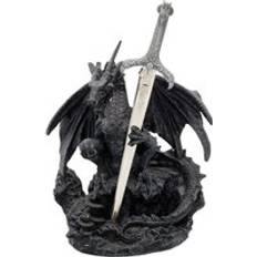 Black Figurines Nemesis Now Oath of the Dragon Statue 19 cm Figurine