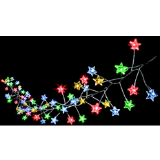 Christmas Tree Lights Premier 160 Multi Action White Pin Wire Star Cluster 4m Christmas Tree Light