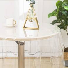Textiles Home Maison Nappe Ronde Transparente 160 cm Chiffons & Tissus Transparent