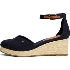Tommy Hilfiger Flag Closed Toe Mid Wedge Espad - Navy