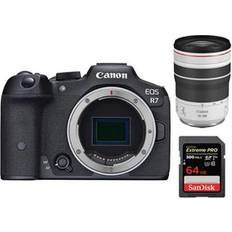Canon Appareils Photo Sans Miroir Canon EOS R7 + RF 70-200mm F4 L IS USM + SanDisk 64 Go Extreme PRO UHS-II SDXC