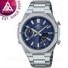 Casio Edifice - Men Wrist Watches Casio Edifice Men's Dark Blue Stainless Steel Bracelet Watch