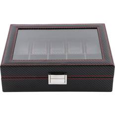Klocketuin Konnwei 10Slot Watch Box Travel Carbon Fiber Case