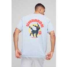 boohooMAN Mens Oversized Umbreon Pokemon Graphic License Washed T-Shirt - Grey
