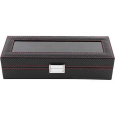 Klocketuin Konnwei 6 Slot Watch Box Travel Carbon Fiber Case