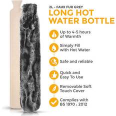 Livivo 2L Hot Water Bottle PVC Removable Washable Fleecy Cover