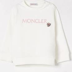 White Knitted Sweaters Children's Clothing Moncler Logo Crew Sweatshirt Infants - White
