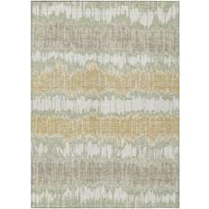 Homeroots Ivory 120 x 96 L Area Rug Green, White, Gold