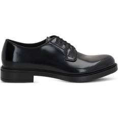 Prada Derby Prada Polished Leather Derby Shoes - Black