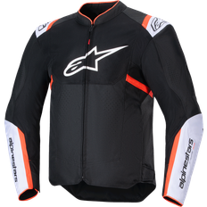 Alpinestars T-SPS Air V2 Textile Motorcycle Jacket - Black/White/Fluro Red Man