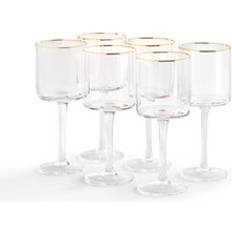 LA REDOUTE INTERIEURS Set of 6 Coblice Glasses - Gold-Coloured - ONE SIZE Wine Glass 6pcs