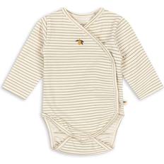 Konges Sløjd S Bodyer Konges Sløjd Basic Newborn Langærmet Body Tea Stripe - Beige