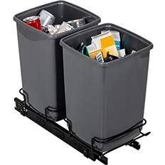 Addis Utdragbar Papperskorgsystem 2 x 10 Liter Ljusgrå