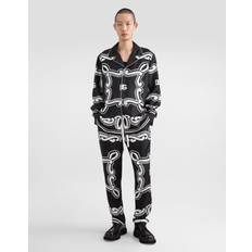 Pijamas Dolce & Gabbana Silk Pantaloni Bianco/Nero