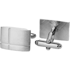 Herr Manschettknappar John Henric Cufflinks Square Kostymtillbehör - Silver