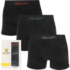 Lyle & Scott Men Men's Underwear Lyle & Scott Devon 3 Pack Boxer Shorts Black