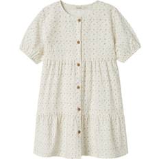 Kjoler Børnetøj Name It Organic NMFHailey Kjole - Creme