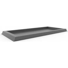 Vasi, Piante e Coltivazione Sottovaso Rettangolare 108 x 49 cm Grigio in Resina