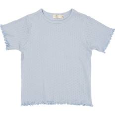 Copenhagen Colors Summer Pointelle T-Shirt - Dusty Blue