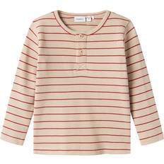 Lange ærmer Bluser & Tunikaer Name It Bluse Med Røde Striber - Red Ochre