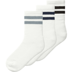 Name It Hvid Strømper Name It Nkmnan 3-pak Strømper - Bright White/Quarry/Navy