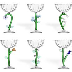 Ichendorf Milano Botanica Set of 6 Unisex Green Champagne Glass