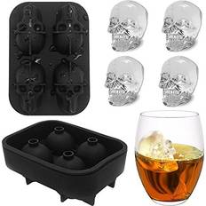 Silicone Ice Cube Trays Fox with Lid 3D Stereo Skull Silicone Mold Bar Ice Cube Tray