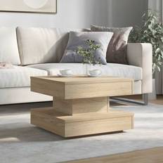 vidaXL 360-Degree Rotatable Sonoma Oak 50 x 50 x 34.5 cm Coffee Table