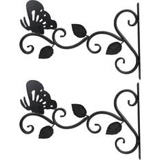 Wejoy 2 Pcs 11.8 Inch Iron Butterfly Wall-mounted Plant Stand Feeder