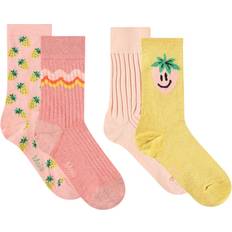 Molo Bomuld Strømper Molo Nomi 4-pack Socks - Warm Coral