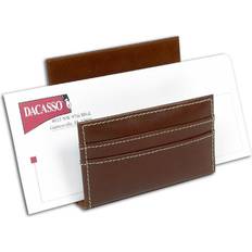 Brown Letter Trays Dacasso Rustic Leather Letter Holder A3208