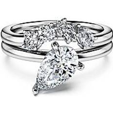 Swarovski Hvidguld Ringe Swarovski Anello Diamante Di Laboratorio Gioiello Donna - Diamonds