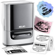 Nelko PM220 Bluetooth Thermal Label Printer 2 Inch Portable Label Maker Machine 40x30mm White