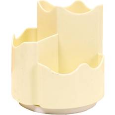 Beige Skrivbordsförvaring & Brevkorgar Cosy@home Desk Organizers 360 Degree Rotating Pen Pencil Holder with 3 Compartments