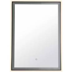 Bathroom Furniture Habitat Rectangle Backlight LED Mirror Black