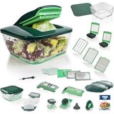 Nicer dicer Genius Nicer Dicer Chef 34-in-1 Multifunktions Profi mit Glasschale und Tomatenschneider Gemüseschneider