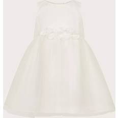 Beige Dresses Monsoon Baby Girls Freija Lace Floral Dress - Light Cream