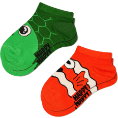 Happy Socks 2er-Pack Kindersocken Mit Schildkrötenmotiv - Grün/White/Orange