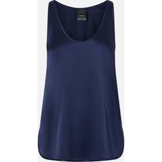 Débardeur Satin Soie Stretch - Bleu Abysse