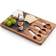 Bamboo Cheese Boards Vivo Bamboo Gift Set with 4 Piece Knives Cheese Board