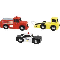 Classic World Legetøjsbil Classic World Wooden Emergency Service Cars Set 3pcs