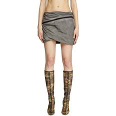 Nylon Skirts Diesel Jupe Bubble Avec Poche Cache-Caur - Gris